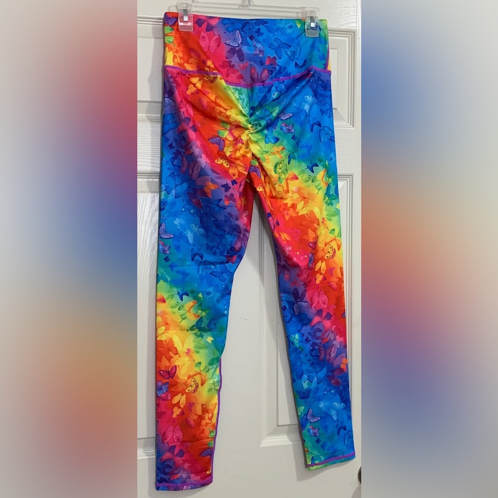 NWOT Flamingo multicolored ankle length legging - Picture 2 of 5